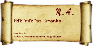 Mérész Aranka névjegykártya